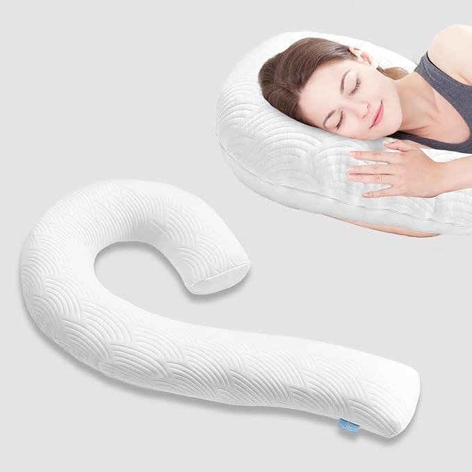 Body Pillow Cover Fabric, Long Pillow Case Breathable & Skin-Friendly, Swan Shaped - White, 1Pack (49x26 inch)