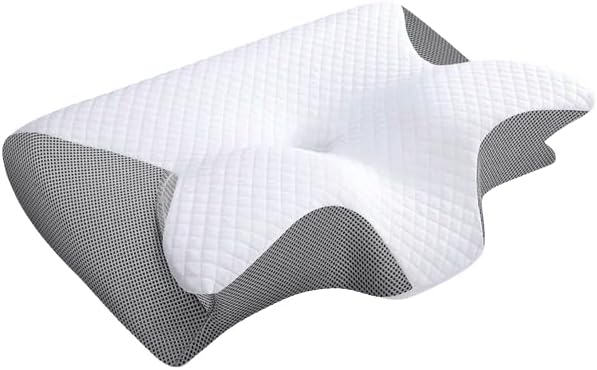 OELA Cervical Pillow for Neck Pain Relief - Orthopedic Premium Memory Foam, Ergonomic Shape Perfect for Side Sleeper, Back Sleepers, Stomach Sleepers, and Contoured Support for Better Sleep.