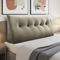 Wedge Headboard Pillow Dorm Room Reading Pillow Back Support for Sitting Up in Bed Bolster Lumbar Cushion Body Positioning Bedrest Velvet 59in Light Tan Queen