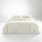 Olive + Crate Tencel Eucalyptus Cooling Duvet Cover Set - Hypoallergenic, Lyocell Tencel Duvet Cover - Soft, Temperature Regulating with Hidden Button Closure & Corner Ties - King Size [Ivory]