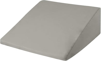 CirclesHome Wedge Pillow Cover 100% Cotton, Zippered Wedge Pillow Case Protector, Soft, Hypoallergenic & Breathable - Light Grey, (25Wx26Lx10)