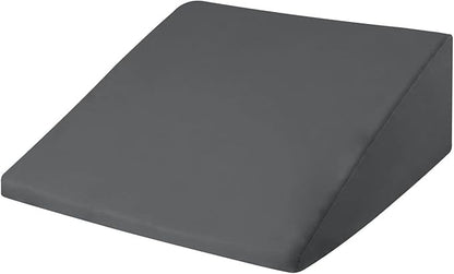 CirclesHome Wedge Pillow Cover 100% Cotton, Zippered Wedge Pillow Case Protector, Soft, Hypoallergenic & Breathable -Dark Grey, (25Wx26Lx7.5)