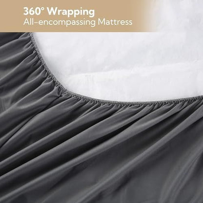 SUNNY HEAT Electric Mattress Pad Twin Size 39"x75", 4 Heating Levels & 10 Hour Auto Shut Off, Elastic Deep Pocket, Warm and Soft Comfort Fabric, Machine Washable, Grey