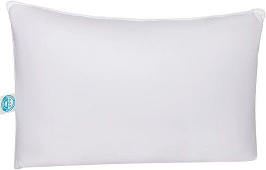 Standard Pillow Pure Dream Firm Pillow, Medium Support Hotel Pillow, Standard Size 20x26 Inch Goose Feather Down Pillows, Pack of 1