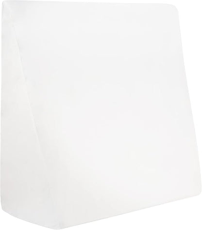 CirclesHome Wedge Pillow Cover 100% Cotton, Zippered Wedge Pillow Case Protector, Soft, Hypoallergenic & Breathable - 25x26x10”