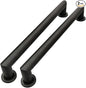Handicap Grab Bars, Right Angle 2 Pack 18 Inch Shower Grab Bar for Seniors, 304 Stainless Steel ADA Grab Bars for Bathtubs and Showers, Safety Shower Handles for Elderly, Disabled (Matte Black)