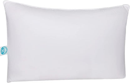 Pure Dream Firm Pillow - King Pillow Medium Support, King Size 20x36 Inch Goose Feather Down Pillows, 100% Cotton Shell, Pack of 1