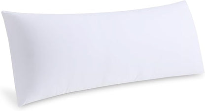 Leeden Full Body Pillow for Adults, Firm and Fluffy Long Pillow Insert, Breathable Pillow for Side Sleepers and Bed Support，20x54 White