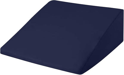 CirclesHome Wedge Pillow Cover 100% Cotton, Zippered Wedge Pillow Case Protector, Soft, Hypoallergenic & Breathable - Navy, (24Wx25Lx12)