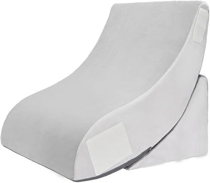 Reading Pillow for Sitting in Bed Adult, Back Support Pillow for Bed Sitting Up, Husband Pillow with Arms, Bed Pillow with Pocket for Reading/Gaming/Resting/Watching TV