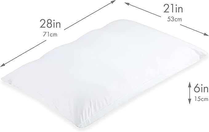 Cover Only for Premium Microbead Bed Pillow, X-Large Extra Smooth - Ultra Comfortable Sleep with Silk Like Anti Aging Cover 85% Spandex/ 15% Nylon Breathable, Cooling Pure White