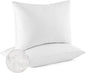 Bafode Goose Down Feather Pillows, Soft Bed Pillows King Size Set of 2, 100% Soft Cotton Shell,Gusseted Hotel Pillows for Back, Stomach or Side Sleepers