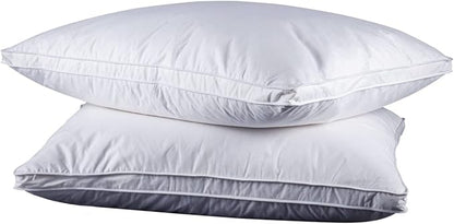 Feather and Down Pillows for Sleeping(2 Pack), King(20inx36in) - White Goose Down Feather Bed Pillow Inserts, 100% Cotton Cover,Lightweight, Fluffy Sleeping Pillows for All Sleepers