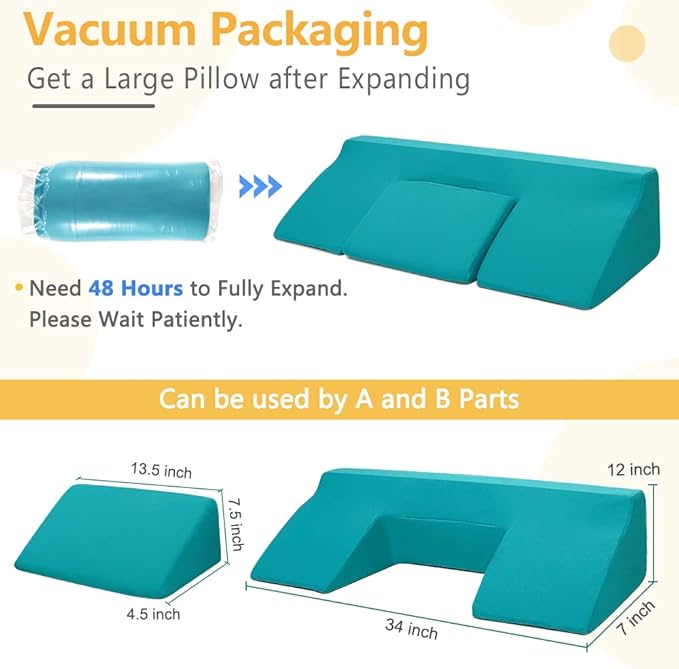 Bed Sore Turning Wedge Pillow for Sleeping Positioning Bed Sores Treatment Pressure Ulcer Cushion Bedridden Patient Elderly Anti Bedsore Turn Over Pad Triangle Medical Nursing After Surgery Wedges