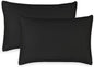 King Pillowcases by Pure Bamboo, Genuine 100% Organic Viscose Derived from Bamboo, Luxuriously Soft & Cooling, Double Stitching, Envelope Closure (2 King Pillowcases, Black)