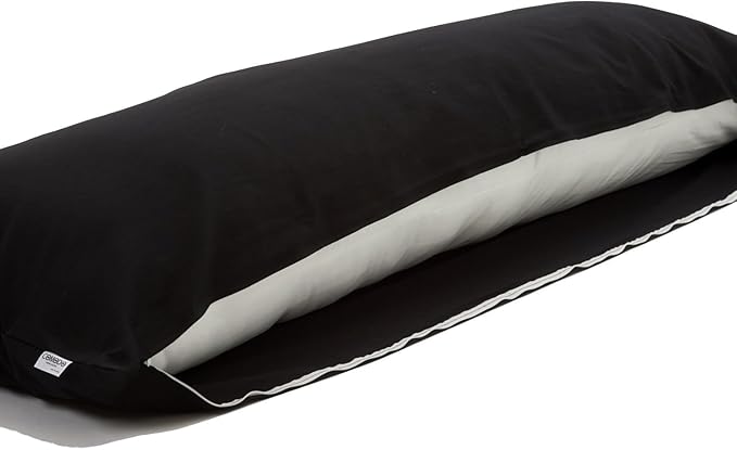Comodo Body Pillow Cover with Zipper (Made in Japan / 63 x 20 inch (160 x 50cm) / Black) Dakimakura Pillow (Anime/Maternity) 100% Cotton CMC9000R - Washable