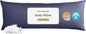 Goose Down & Feather Body Pillows for Adults, Full Length Firm Hugging Pillow Insert for Side Sleepers, Breathable Large Long Pillow for Bed with 100% Organic Cotton Shell, (Navy Blue 20"x60")