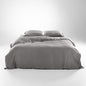 Olive + Crate Tencel Eucalyptus Cooling Duvet Cover Set - Hypoallergenic, Lyocell Tencel Duvet Cover - Soft, Temperature Regulating with Hidden Button Closure & Corner Ties - Queen Size [Stone Gray]