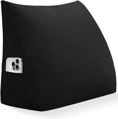 Wedge Pillow Headboard Reading Pillow Triangular Backrest Support Pillow for Sitting in Bed Positioning Support Pillow for Sofa Daybed Removable Cover
