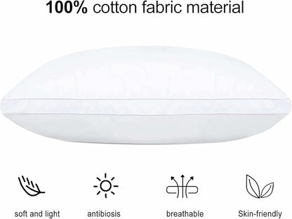 JICUSE Bed Pillows for Sleeping 1 Pack,King Size,Luxury Hotel Collection Pillow,Soft Fluffy and Great Support Down Alternative Filling,Gusseted Pillow for Side and Back Sleepers(20x34)