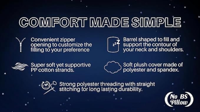 Supportive Cloud Pillow for Neck Pain Relief & Shoulder Pain Relief - Perfect for Side, Back, & Stomach Sleepers - Adjustable Fill Plush Pillow