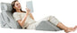 4PCS Orthopedic Bed Wedge Pillow Set, Post Surgery 45D Memory Foam for Back, Neck, and Leg Pain Relief Pleasing & Adjustable Support Pillows-Ease Acid Reflux & GRED with Better Sleep, Light Grey