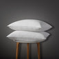 Globon Luxury Down Pillows King Size Set of 2 for Side Sleepers, 100% Cotton Shell Hotel Collection Bed Pillows for Sleeping, Firm Down Surrounded Feather Pillow 20" x 36"