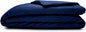 Sleepgram Supima Machine Washable 400 Thread Count Cotton Silver Ion Infused Luxury Zippered Duvet Cover with Travel Bag, King, Poseidon Blue