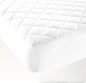 Cotton Mattress Pad - Luxury Quilted Mattress Topper Protector Plush & Breathable Machine Washable Design - with Deep Pocket (White - King)