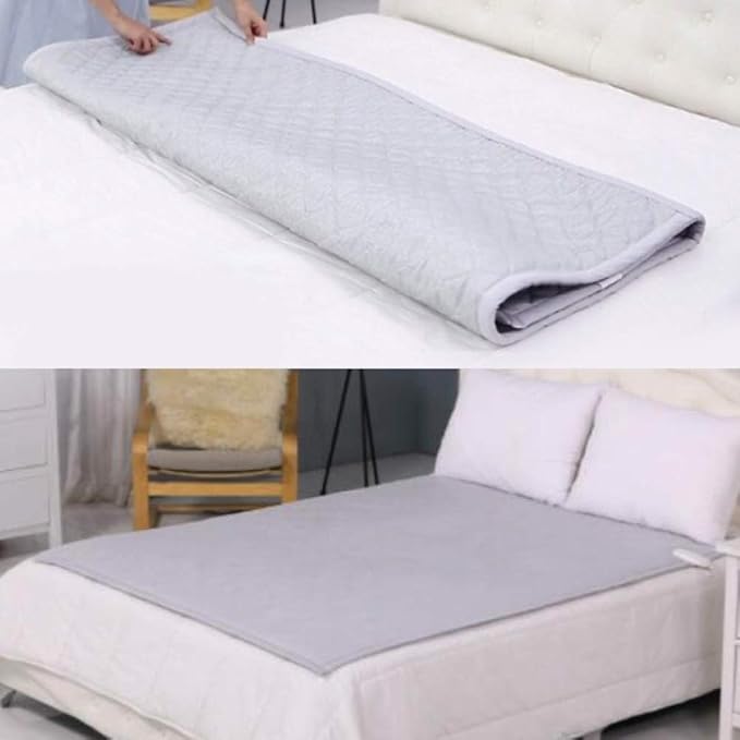 Heated Mattress Pad – Large Electric Bed Warmer, Dual-Zone Temperature Control, Washable 100% Cotton, Auto 15 Hours Shut Off, UL & KC Certified Heating Pad for Mattress, 35" x 70", Single