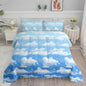 Axolotl Blue Cloud Comforter Set King,Cloud Sky Comforter for Kids,Light Blue Bedding Set,Blue Sky and White Clouds Bedding,Cute Clouds Sky Quilt for Girls Boys Teens,1 Duvet 2 Pillowcases