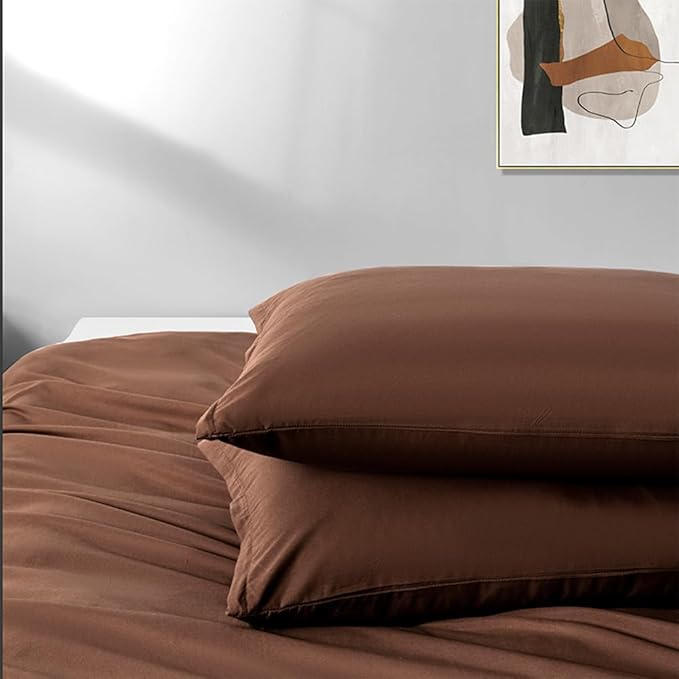 2 Pack Body Pillowcase 20 x 48 Inches Soft Comfortable Not Shrink Microfiber Body Pillow Cover, Coffee Body Pillow Cover with Hidden Zipper Closure