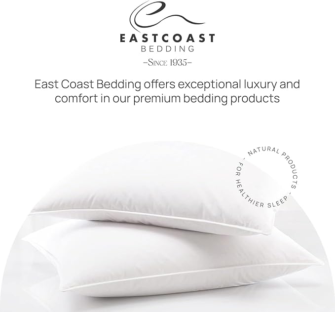 Pure Dream Firm Pillow Queen Pillow Medium Support, Queen Size 20x30 Inch Goose Feather Down Pillows, 100% Cotton Shell Pack of 1