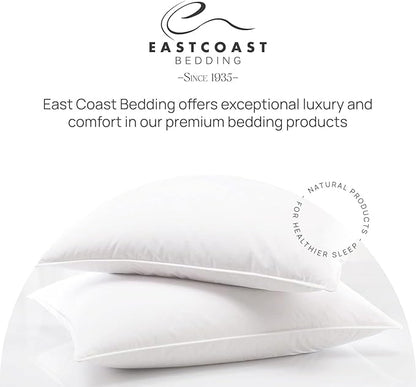 Pure Dream Firm Pillow - King Pillow Medium Support, King Size 20x36 Inch Goose Feather Down Pillows, 100% Cotton Shell, Pack of 1