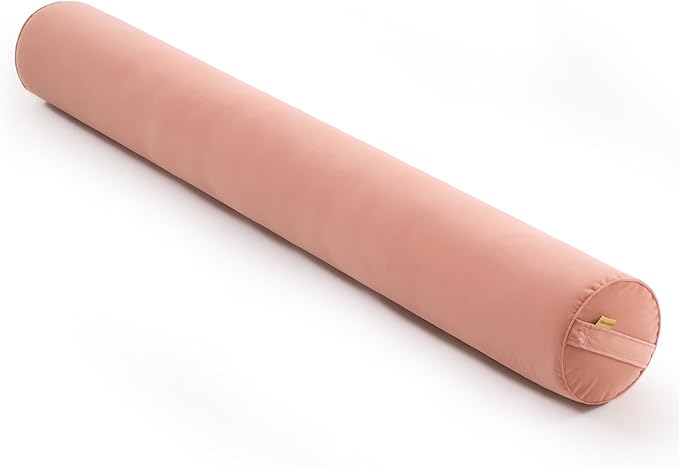 Long Round Body Pillow for Adults – Bolster Pillow for Bed, Cervical Roll Pillow, Firm Support for Sleeping,47 x 7.87 Inches,Blush Pink