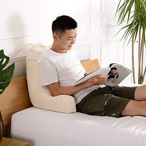 Cheer Collection Reading Pillow with Arms – Portable Bed Pillow for Sitting Up & Support, Foam-Filled Back Rest Pillow for Sitting in Bed & Couch, Machine Washable Ivory (Large)