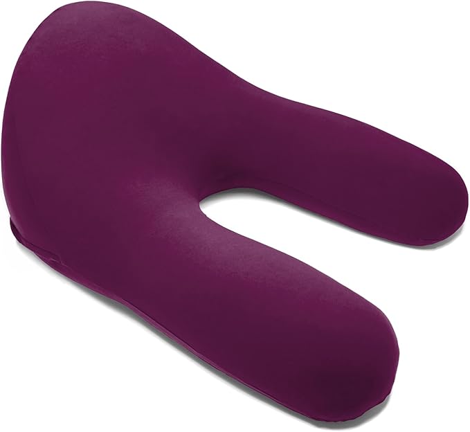Yogibo Support Pro U Shaped Reading Back Support Lounge Pillow with Arm Rests for Adults, Soft Microbead Filling, Large-Sized with Elevated Chair Back, Purple