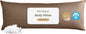 Goose Down Body Pillows for Adults, Large Body Pillow for Side Sleeper, Hugging Feather Body Pillow Insert, Cooling Full Length Long Pillow for Bed with 100% Organic Cotton Shell, (Chocolate 20"x54")