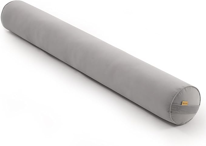 Long Pillow for Bed – Round Bolster Pillow for Adults, Body Pillow for Sleeping, Ergonomic Support,47 x 7.87 Inches,Zinc Gray