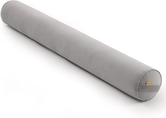 Long Pillow for Bed – Round Bolster Pillow for Adults, Body Pillow for Sleeping, Ergonomic Support,47 x 7.87 Inches,Zinc Gray