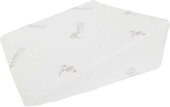7.5 Inch Bed Wedge Pillow for Acid Reflux or Sleeping | 1.5 Inch Memory Foam Top with Stay Cool Cover | Incline Leg Elevation Pillows | Ideal for Gerd, Heartburn, and Snoring (30.5"Wx33"Lx12"H)
