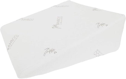 7.5 Inch Bed Wedge Pillow for Acid Reflux or Sleeping | 1.5 Inch Memory Foam Top with Stay Cool Cover | Incline Leg Elevation Pillows | Ideal for Gerd, Heartburn, and Snoring (30.5"Wx33"Lx12"H)