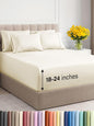 Extra Deep Full Sheet Set - 6 Piece Breathable & Cooling Sheets - Hotel Luxury Bed Sheets Set - Easy & Secure Fit - Soft, Wrinkle Free & Comfy Sheets Set - Off White Sheet Set with Extra Deep Pockets