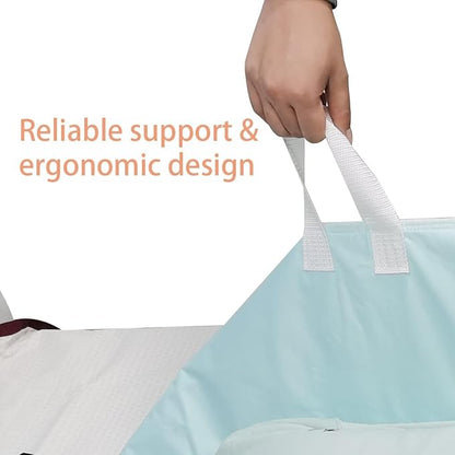2 Pack Bed Pads for Incontinence Washable Positioning Bed Pad with 8 Handles Washable Reusable Incontinence Mattress Protector Waterproof Bed Pads Incontinence Uderpads for Bedridden Elderly 52” x 36”