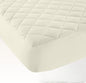 Premium Quilted Mattress Pad – 300GSM Thick with Deep Pocket Fitted Mattress Cover – 100% Cotton Organic Mattress Topper (Ivory, King)