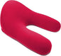 Yogibo Support Pro U Shaped Reading Back Support Lounge Pillow with Arm Rests for Adults, Soft Microbead Filling, Large-Sized with Elevated Chair Back, Red