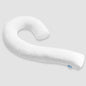 Body Pillow for Adults - Soft Long Bed Pillows Insert for Sleeping - Shredded Memory Foam & Removable Washable Cover - Swan Shaped Side Sleeper Pregnancy Pillow 49 Inch (White)