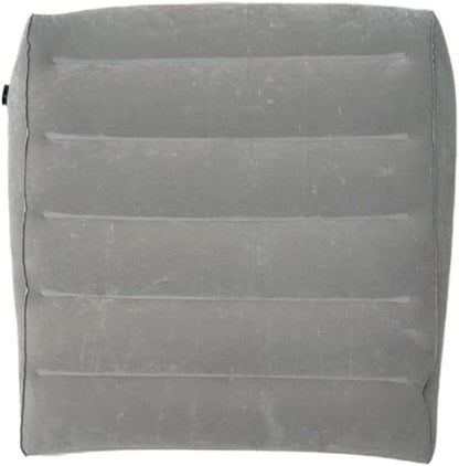QISHENG - Inflatable Wedge Pillow, Lightweight Portable & Washable Travel Wedge Pillow for Sleeping, Reading, Camping, Back Pain Relief, Post-Surgery, Snoring and Leg Support (Grey)