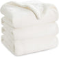 Bedsure GentleSoft Sherpa Fleece Blankets King Size for Bed - Thick and Warm Throw for Women and Men, Soft Fuzzy Plush King Blanket for Winter, White, 108x90 Inches