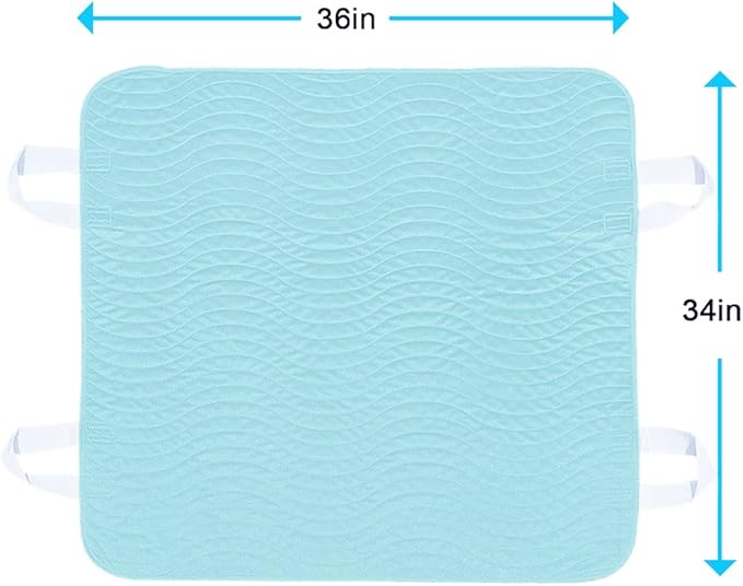 2 Pack Bed Pads for Incontinence Positioning Bed Pad with Handles for Lift and Transfer Reusable Waterproof Bed Pads Washable Incontinence Bed Pads for Elderly Hospital Home Care 36” × 34”